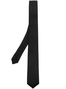 Saint Laurent фактурный шелковый галстук, черный