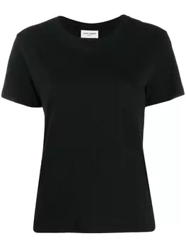 Saint Laurent футболка кроя слим с короткими рукавами, черный