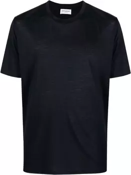 Saint Laurent футболка с круглым вырезом, синий