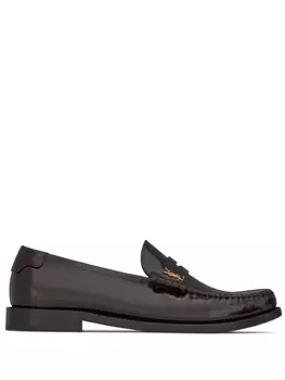 Saint Laurent глянцевые лоферы, красный