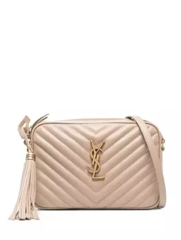 Saint Laurent каркасная сумка Lou, нейтральный цвет