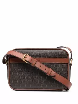 Saint Laurent каркасная сумка с монограммой, коричневый