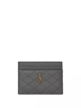 Saint Laurent картхолдер с логотипом, серый