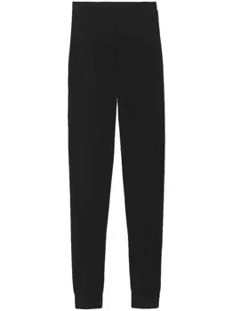 Saint Laurent кашемировые легинсы с завышенной талией, черный