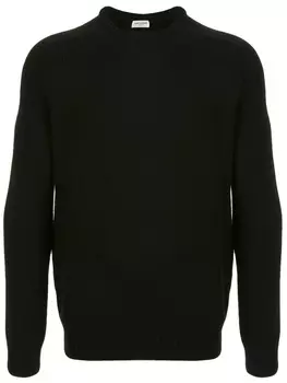 Saint Laurent кашемировый джемпер с круглым вырезом, черный