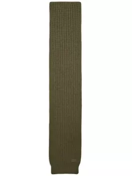 Saint Laurent кашемировый шарф рыхлой вязки, зеленый