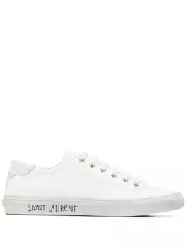 Saint Laurent кеды на шнуровке с эффектом потертости, белый