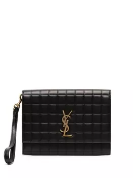 Saint Laurent клатч Cassandre, черный