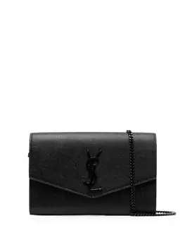Saint Laurent клатч-конверт, черный