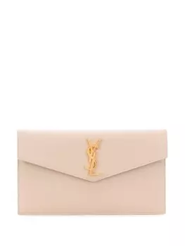 Saint Laurent клатч-конверт Uptown, нейтральный цвет