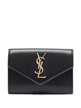 Saint Laurent клатч с логотипом, черный