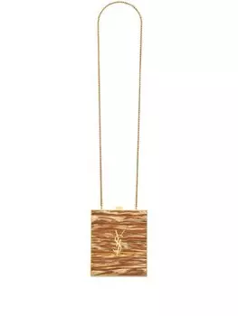 Saint Laurent клатч Tuxedo с монограммой YSL, нейтральный цвет