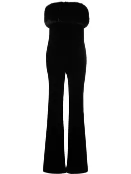 Saint Laurent комбинезон без бретелей, черный