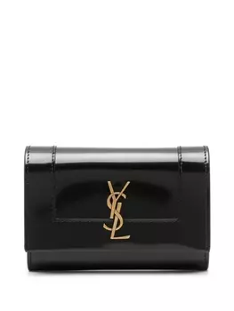 Saint Laurent кошелек Cassandre, черный