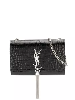 Saint Laurent кошелек Kate на цепочке, черный