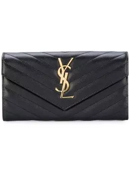 Saint Laurent кошелек Monogram, черный
