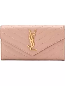 Saint Laurent кошелек 'Monogram', розовый