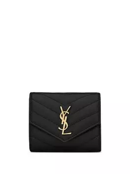Saint Laurent кошелек с логотипом, черный