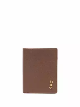 Saint Laurent кошелек с логотипом, коричневый