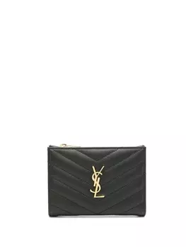 Saint Laurent кошелек с монограммой, черный
