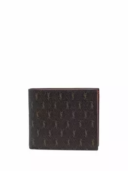 Saint Laurent кошелек с монограммой, коричневый