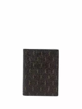 Saint Laurent кошелек с монограммой, коричневый