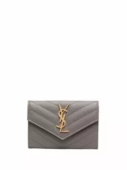 Saint Laurent кошелек с монограммой, серый