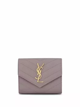 Saint Laurent кошелек с монограммой, серый