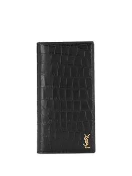 Saint Laurent кошелек с тиснением и декором Monogram, черный