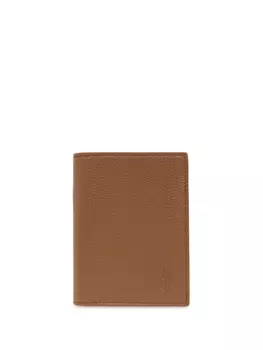 Saint Laurent кошелек с тисненым логотипом, коричневый