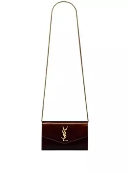 Saint Laurent кошелек Uptown на цепочке, красный