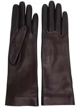 Saint Laurent кожаные перчатки, черный