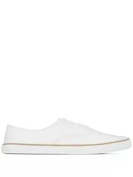 Saint Laurent кроссовки на шнуровке, белый