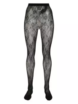 Saint Laurent кружевные колготки, черный