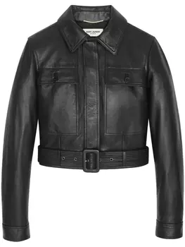 Saint Laurent куртка с поясом, черный