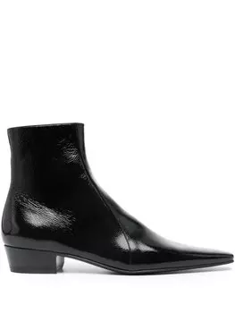 Saint Laurent лакированные ботинки, черный