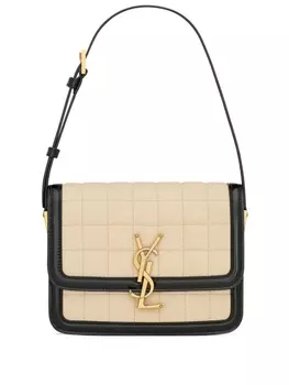 Saint Laurent маленькая стеганая сумка Solferino, нейтральный цвет
