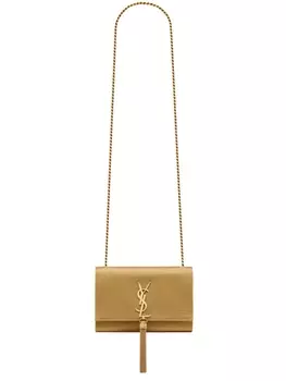 Saint Laurent маленькая сумка через плечо Kate, золотистый