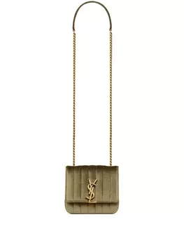 Saint Laurent маленькая сумка через плечо Vicky, зеленый