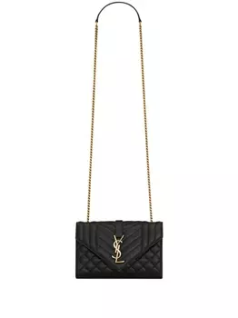 Saint Laurent маленькая сумка-конверт на плечо, черный
