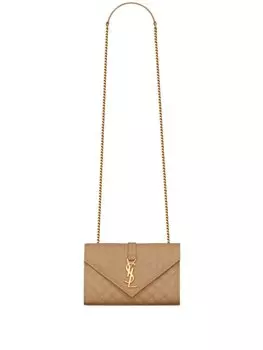 Saint Laurent маленькая сумка на плечо Envelope, нейтральный цвет