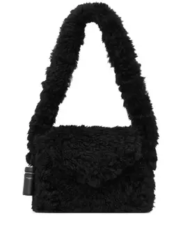 Saint Laurent маленькая сумка на плечо из овчины, черный