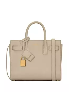 Saint Laurent маленькая сумка-тоут Sac de Jour, нейтральный цвет