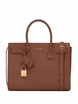 Saint Laurent маленькая сумка-тоут Sac de Jour, коричневый