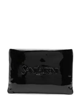 Saint Laurent маленький клатч Puffy Pouch, черный