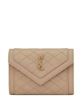 Saint Laurent маленький кошелек-конверт Gaby, нейтральный цвет