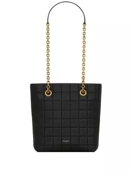 Saint Laurent мини-сумка из кожи Matelass Carr, черный