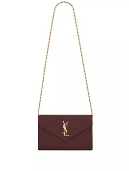 Saint Laurent Monogram chain wallet, красный