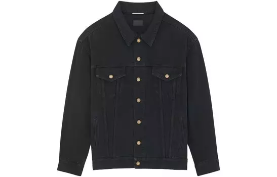 SAINT LAURENT Мужская джинсовая куртка, цвет Black
