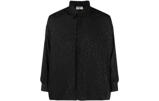 Рубашка мужская Saint Laurent с узором, черный